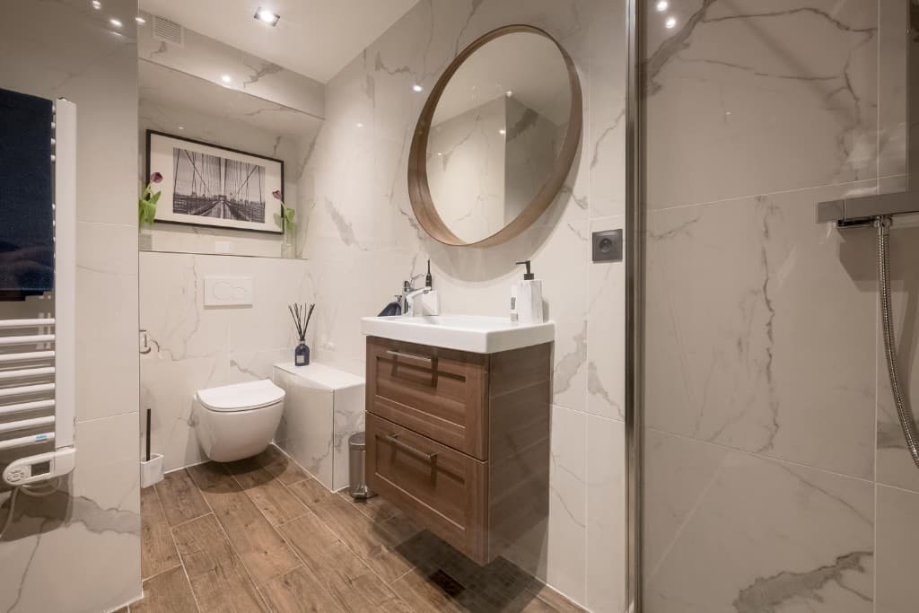 Salle de bain marbre